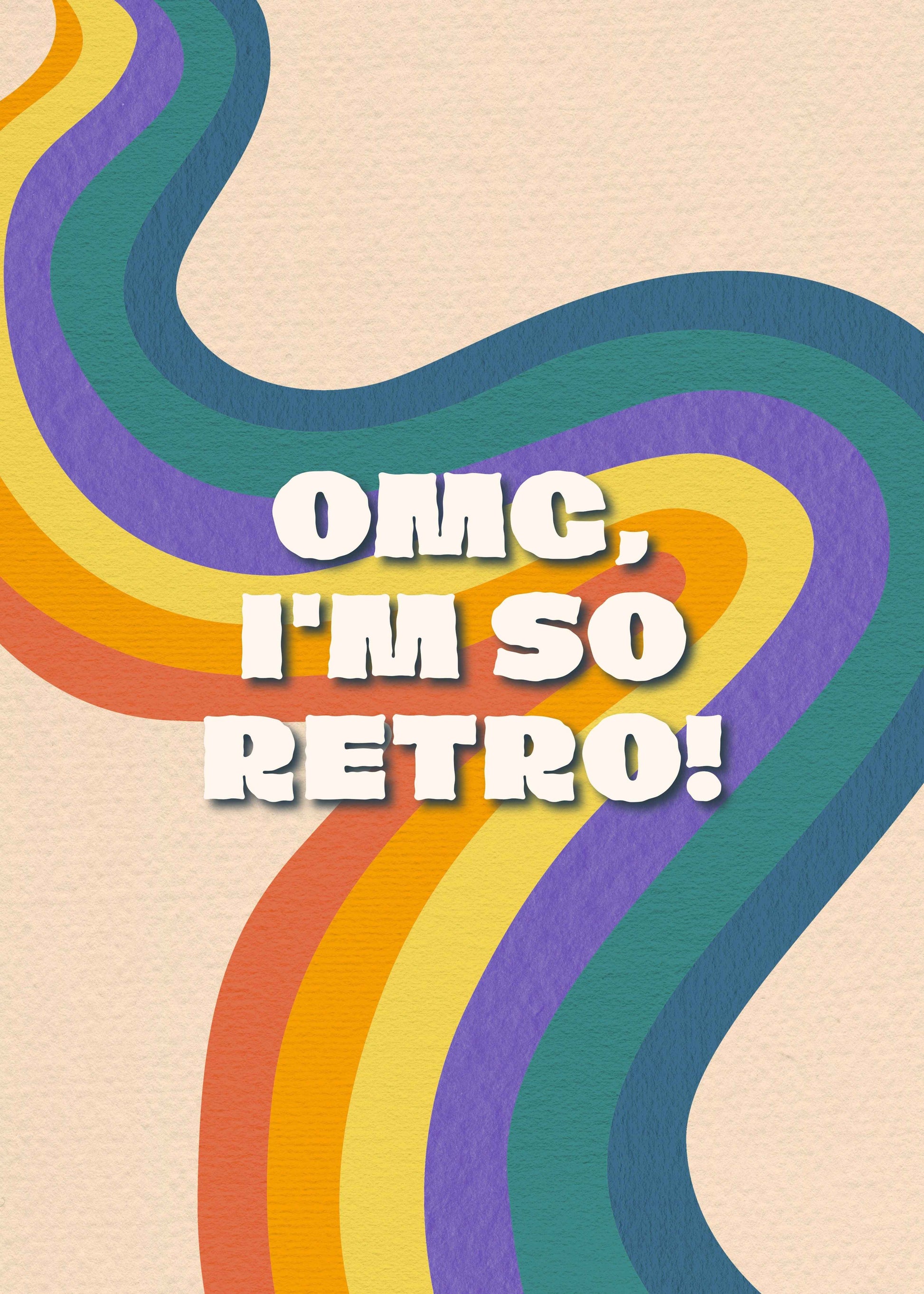 Retro Wall Art Print Set of 4 | Mid-Century Vintage Vinyl Record, Cassette, Rainbow & Boombox Digital Download Bundle