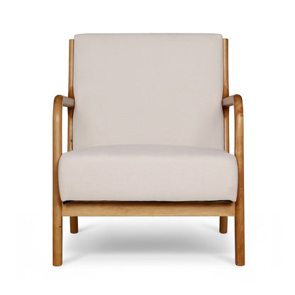 Set of 2 Artiss Beige Faux Fabric Armchairs