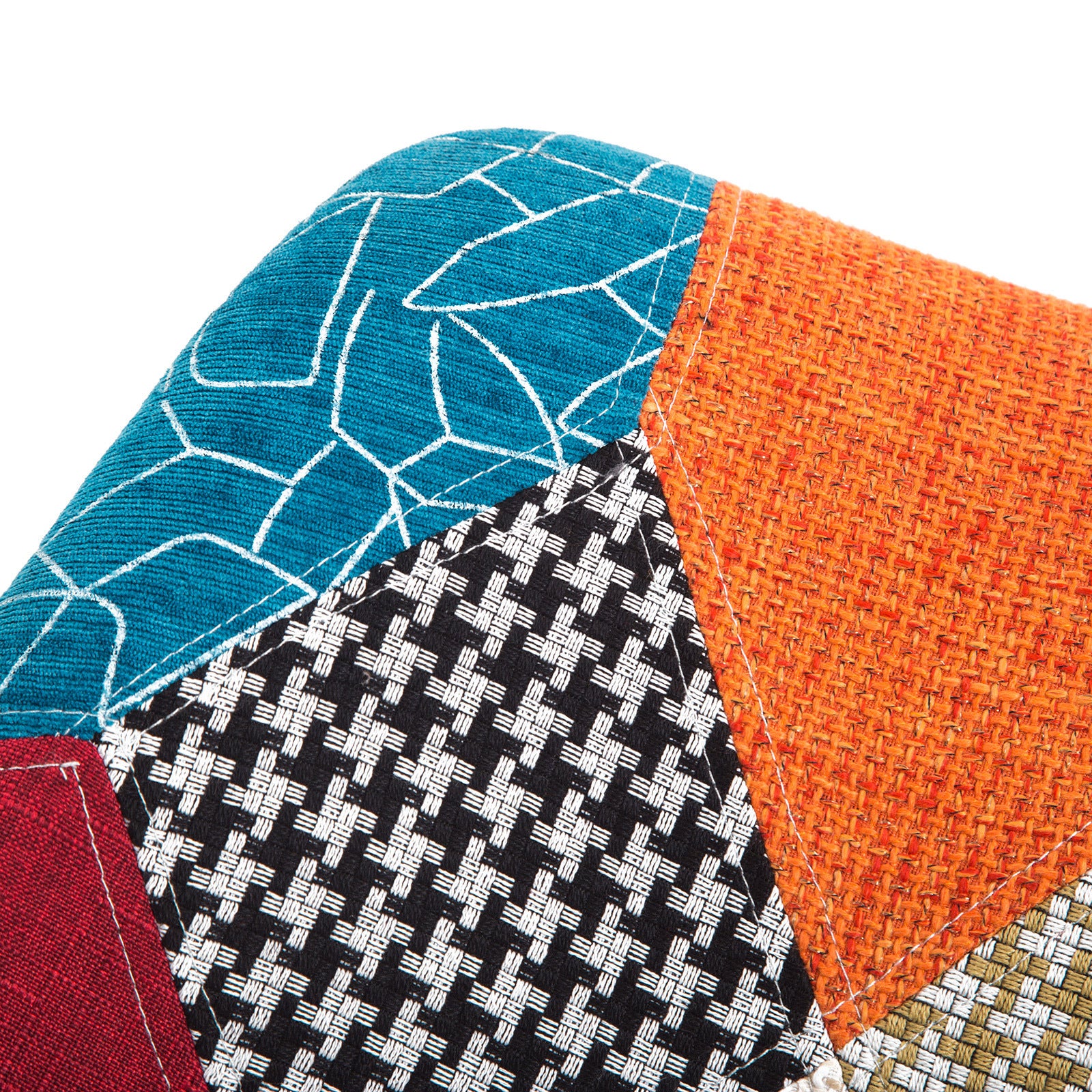 2X Retro Dining Cafe Chairs - Multi-Colour Padded Seat Mid-Century Modern Style