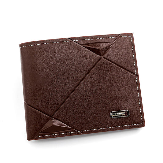 Brown Leather Bifold Wallet for Men - Slim RFID Wallet with Zipper Coin Pocket