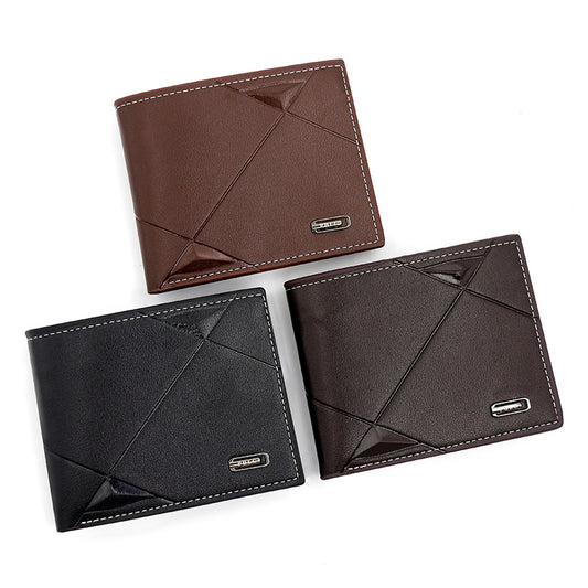 Brown Leather Bifold Wallet for Men - Slim RFID Wallet with Zipper Coin Pocket